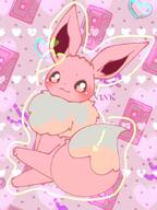 amount:solo body-type:feral series:pokemon species:eevee style:dithering style:girly // 510x680 // 63KB
