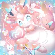 amount:solo body-type:feral series:eeveelutions series:pokemon species:sylveon style:dithering style:pastel-colors style:very-girly // 680x680 // 74KB