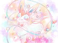 amount:solo body-type:feral series:eeveelutions series:pokemon species:sylveon style:watercolor // 1024x768 // 149KB