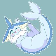 amount:solo body-type:feral series:eeveelutions series:pokemon species:vaporeon style:kawaii style:outline // 1400x1400 // 134KB