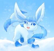 amount:solo atmosphere:snowy body-type:feral series:eeveelutions series:pokemon species:glaceon // 1535x1449 // 171KB
