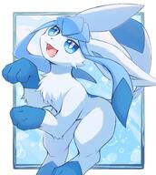 amount:solo body-type:feral series:eeveelutions series:pokemon species:glaceon style:blue style:kawaii // 1834x2048 // 256KB