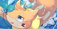 amount:solo atmosphere:undersea body-type:feral species:buizel species:otter style:kawaii // 1995x1037 // 195KB