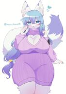 amount:solo body-type:anthro body-type:slightly-chubby heart-shape species:fox style:kemono sweater // 1448x2048 // 219KB