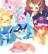 amount:multiple body-type:feral body-type:semi-anthro forehead-gem grouping:all-eeveelutions series:eeveelutions series:pokemon species:espeon species:flareon species:glaceon species:jolteon species:leafeon species:sylveon species:umbreon species:vaporeon style:kawaii style:split-background // 3600x4096 // 873KB