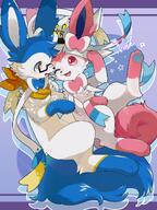 affection amount:pair body-type:feral cuddling glasses nerdy scarf series:eeveelutions series:pokemon species:sylveon // 1500x2000 // 393KB