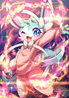 amount:solo atmosphere:anime atmosphere:night atmosphere:powerful atmosphere:stage body-type:anthro body-type:semi-anthro body-type:slim fire hoodie oc series:eeveelutions series:pokemon species:sylveon style:kawaii style:kemono sweater // 2342x3308 // 840KB
