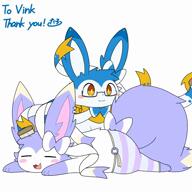 amount:pair body-type:feral brushing glasses nerdy oc series:eeveelutions series:pokemon sleeping species:sylveon thigh-highs // 960x960, 2s // 130KB