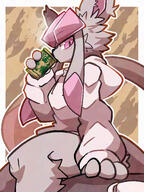 amount:solo body-type:feral body-type:semi-anthro drink hoodie oc series:eeveelutions series:pokemon species:glaceon style:kemono style:outline sweater // 1800x2400 // 364KB