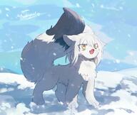 amount:solo atmosphere:hills atmosphere:snowy atmosphere:sunlight body-type:feral hair species:fox style:kawaii // 1014x854 // 813KB