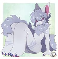 amount:solo body-type:anthro species:fox style:abstract-background style:kemono // 3583x3636 // 1.5MB