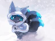 amount:solo atmosphere:snowy body-type:feral oc species:fox winter-clothes // 2000x1500 // 253KB