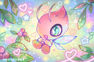 amount:solo berries body-type:feral eating food fruit hall-of-fame:bronze hall-of-fame:gold hall-of-fame:silver plants species:celebi style:girly style:kawaii style:playful style:rainbow style:very-girly // 1800x1200 // 501KB