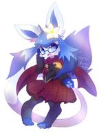 amount:solo body-type:semi-anthro feminine flower glasses hall-of-fame:bronze nerdy series:eeveelutions series:pokemon skirt species:glaceon style:girly wearing-flower // 1536x2048 // 196KB