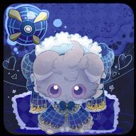 amount:solo beast-ball body-type:semi-anthro outfit pokeball series:pokemon species:espurr style:contrasting-colors style:outline wearing-bow // 2000x2000 // 788KB