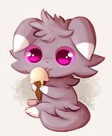 amount:solo body-type:semi-anthro eating ice-cream series:pokemon species:espurr // 1414x1722 // 166KB
