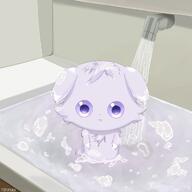 amount:solo atmosphere:bathroom body-type:semi-anthro series:pokemon species:espurr // 1280x1280 // 104KB