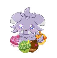 amount:solo body-type:semi-anthro food pokepuff series:pokemon species:espurr sweets // 1391x1425 // 132KB