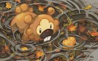 amount:solo atmosphere:autumn atmosphere:lake berries body-type:feral pokemon-berries sitrus-berry species:bidoof // 1106x696 // 138KB