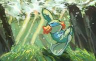 amount:solo atmosphere:swamp atmosphere:undersea body-type:feral species:mudkip style:painted // 1106x696 // 138KB