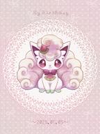amount:solo atmosphere:fancy body-type:feral species:alolan-vulpix style:girly style:one-color style:pink style:very-girly wearing-bow // 1536x2048 // 446KB