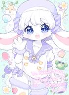 amount:solo body-type:anthro body-type:semi-anthro hat outfit species:bunny style:kawaii style:playful thigh-highs // 1447x1986 // 329KB