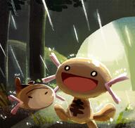 amount:solo atmosphere:rain atmosphere:swamp body-type:semi-anthro species:hisuian-wooper style:dim // 2048x1943 // 1.2MB