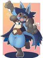 amount:solo body-type:anthro body-type:semi-anthro species:lucario style:abstract-background style:outline // 1125x1500 // 169KB