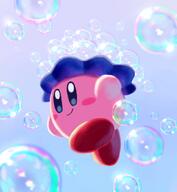 amount:solo atmosphere:bubbles body-type:blob character:kirby series:kirby species:unknown // 1109x1200 // 99KB