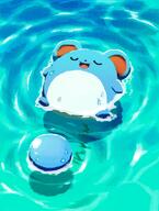 amount:solo atmosphere:beach body-type:blob relaxed species:marill style:painted // 907x1200 // 150KB