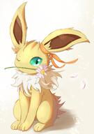 amount:solo body-type:feral flower series:eeveelutions series:pokemon species:jolteon style:kawaii visual-teasing wink // 1402x1992 // 188KB