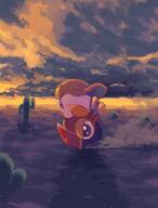 amount:multiple amount:pair amount:solo atmosphere:desert atmosphere:sunset body-type:blob cactus character:wheelie riding style:dim style:kawaii // 1472x1930 // 501KB