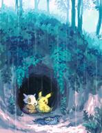 affection amount:pair atmosphere:den atmosphere:rain body-type:feral body-type:semi-anthro species:cubone // 1464x1903 // 780KB