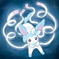 amount:solo atmosphere:field body-type:feral series:eeveelutions series:pokemon species:shiny-pokemon species:sylveon style:glow // 2048x2048 // 353KB