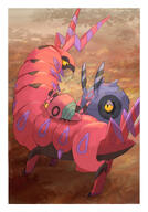 amount:multiple atmosphere:field body-type:semi-anthro series:pokemon species:scolipede species:venipede species:whirlipede // 1668x2388 // 2.4MB