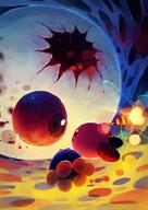 amount:multiple amount:solo atmosphere:cinematic body-type:blob character:dark-matter character:gooey character:kirby series:kirby species:unknown style:painted // 1448x2048 // 318KB