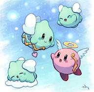 amount:multiple atmosphere:clouds body-type:blob character:cupie character:kirby series:kirby species:unknown // 609x592 // 395KB