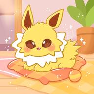 amount:solo atmosphere:home body-type:feral houseplant series:eeveelutions series:pokemon species:jolteon style:chibi style:girly style:simple-colors style:sparkly // 1500x1500 // 174KB