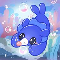 amount:solo atmosphere:bubbles atmosphere:undersea body-type:feral species:popplio style:chibi style:noisy // 1500x1500 // 312KB