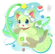 amount:solo body-type:semi-anthro body-type:slightly-chubby melon species:fox style:kawaii style:playful // 2309x2291 // 346KB