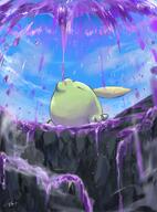 amount:solo atmosphere:crags atmosphere:mountains atmosphere:powerful body-type:blob species:gulpin style:painted // 1514x2048 // 310KB