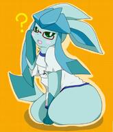 amount:solo body-type:anthro body-type:semi-anthro casual-outfit glasses nerdy outfit schoolgirl-outfit series:eeveelutions series:pokemon species:glaceon style:abstract-background style:kawaii style:outline // 800x932 // 140KB