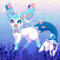 amount:solo atmosphere:undersea body-type:feral series:eeveelutions series:pokemon species:fusion species:primarina species:sylveon style:chromatic-aberration style:noisy // 2000x2000 // 525KB