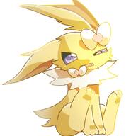 amount:solo annoyed atmosphere:sunlight body-type:feral oc series:eeveelutions series:pokemon species:fusion species:jolteon species:sylveon style:grainy-lines style:kawaii style:lines-effected-by-lighting style:over-exposure // 1382x1382 // 261KB