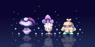 amount:multiple body-type:semi-anthro species:foongus species:morelull species:shroomish style:pixel-art // 700x350 // 8.3KB