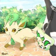 amount:solo atmosphere:town Bag body-type:feral series:eeveelutions series:pokemon species:leafeon style:kawaii // 1200x1200 // 229KB