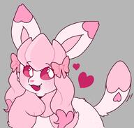 amount:solo body-type:feral freckles oc series:eeveelutions series:pokemon species:glaceon wearing-bow // 1883x1790 // 161KB