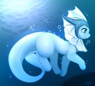 amount:solo atmosphere:undersea body-type:feral series:eeveelutions series:pokemon species:vaporeon style:kawaii style:lines-effected-by-lighting // 1322x1200 // 117KB