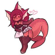 amount:solo body-type:anthro body-type:semi-anthro garter-belts maid oc outfit series:eeveelutions series:pokemon species:vaporeon style:kemono thigh-highs // 1180x1200 // 93KB