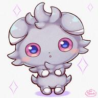 :o amount:solo body-type:semi-anthro series:pokemon species:espurr style:noisy // 1500x1500 // 3.3MB